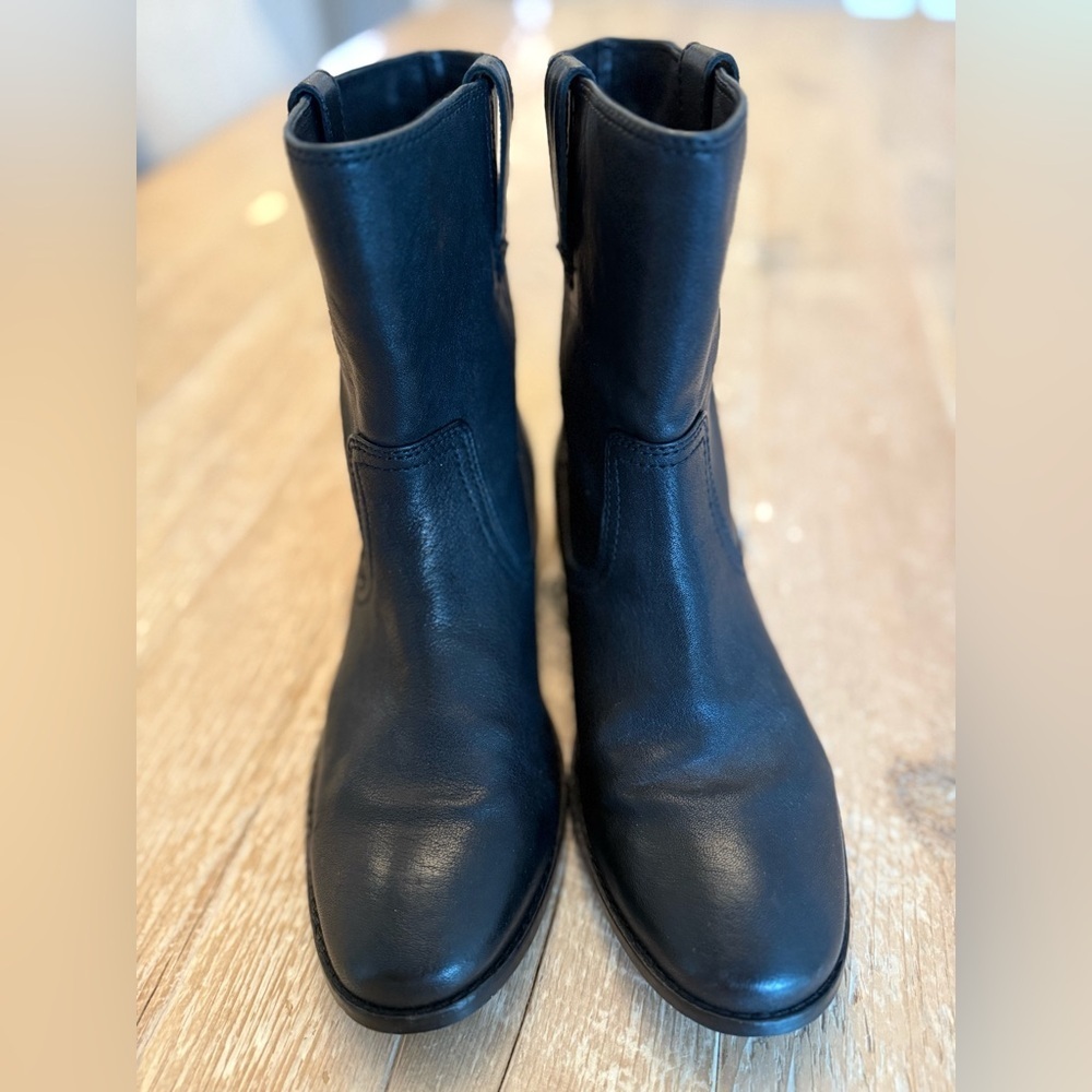 Frye Classic Black Women's Mid-Calf Leather Anna Boots 8.5 - Picture 5 of 11